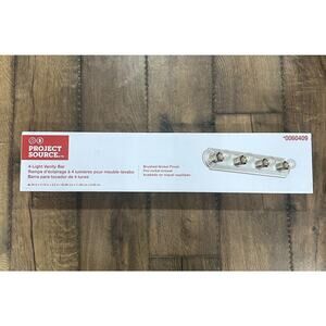 Project Source Portfolio 4 Light 24" Vanity Bar Bath Brushed Nickel 0060409